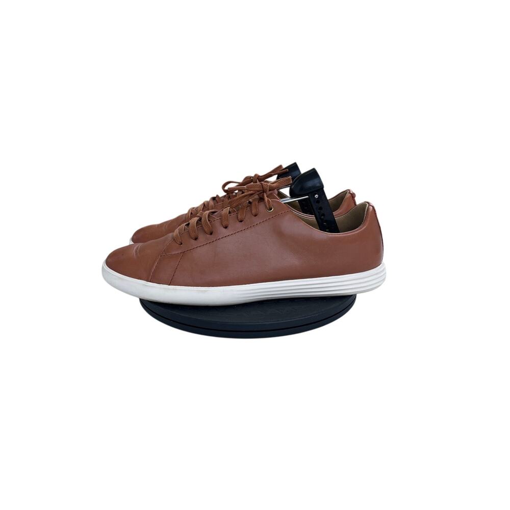 Mens Cole Haan Grand Crosscourt II Sneakers British Tan Leather Size 10.5